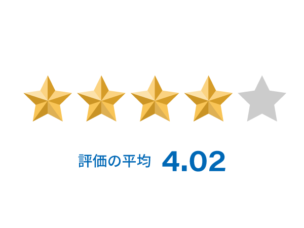 評価の平均 4.02